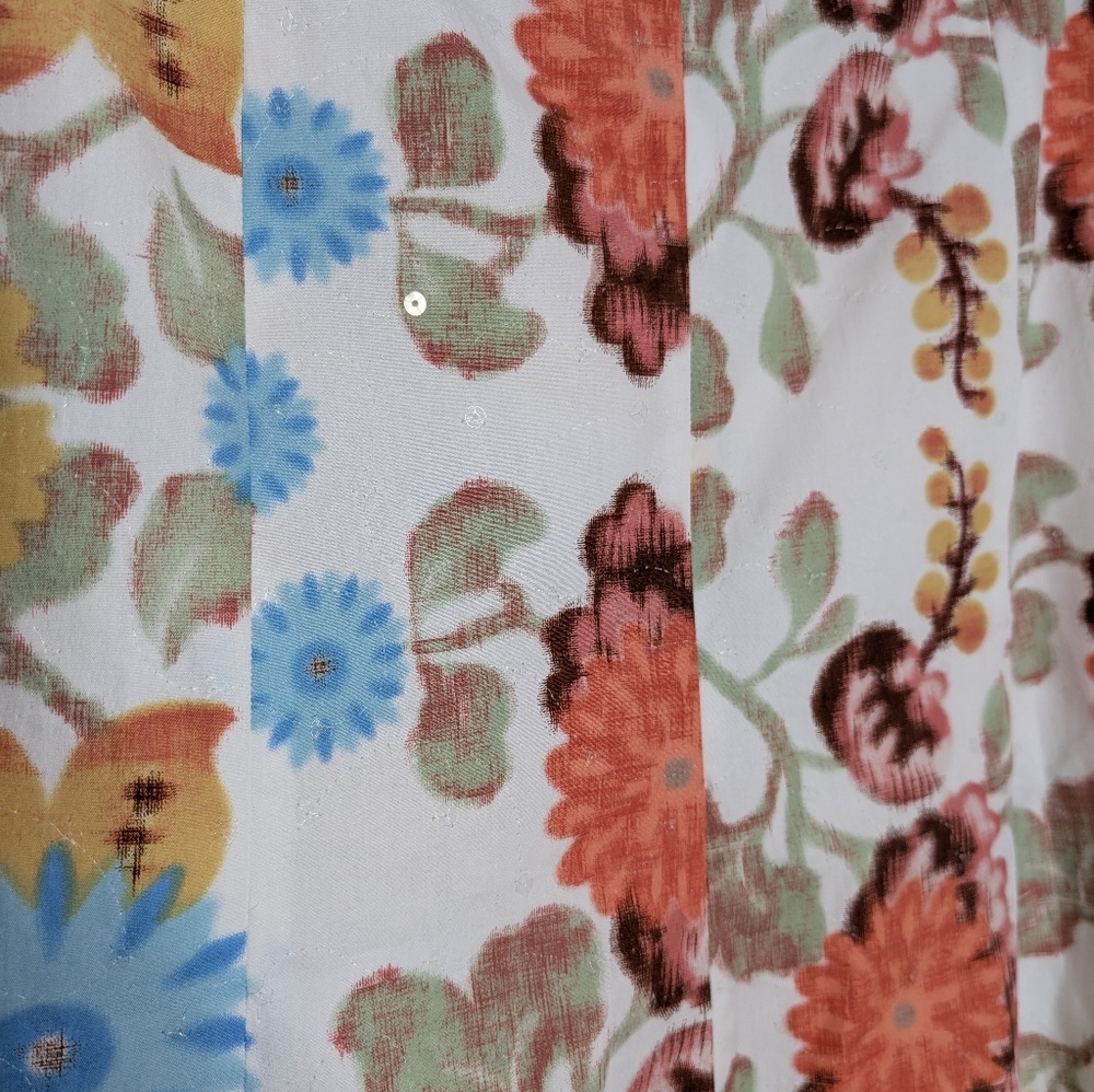 Bogner Cream A-Line Floral Midi Skirt with Flowers, Size 12 (42), NWOT - Picture 3 of 7